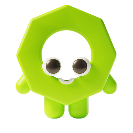 Nut character  3D Icon