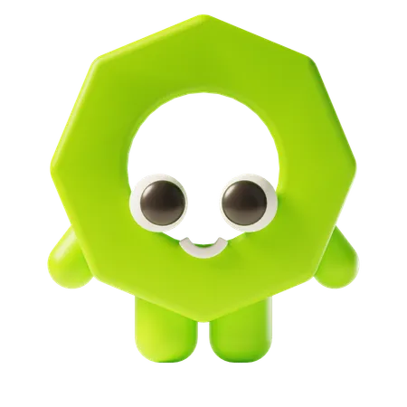 Nut character  3D Icon