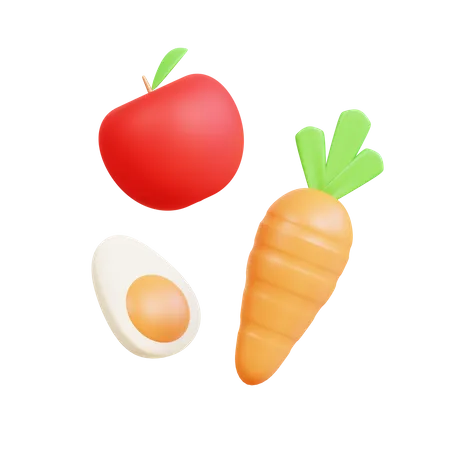 Nutrição  3D Icon