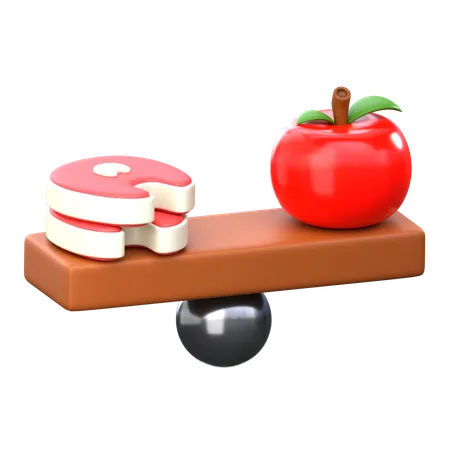 Nutrition Balancing 3 D Diet And Nutrition Icon 3D Icon