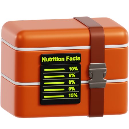 Nutrition Label  3D Icon