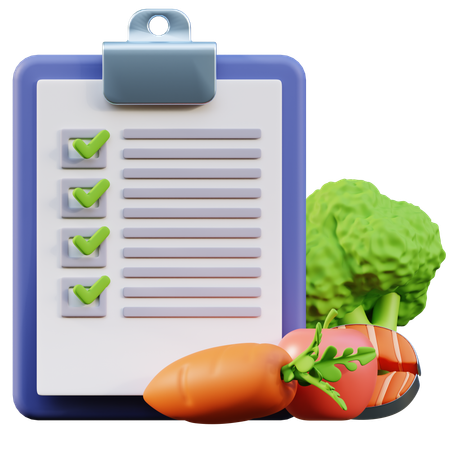 Nutrition Plan  3D Icon