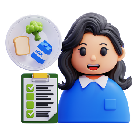 栄養士  3D Icon