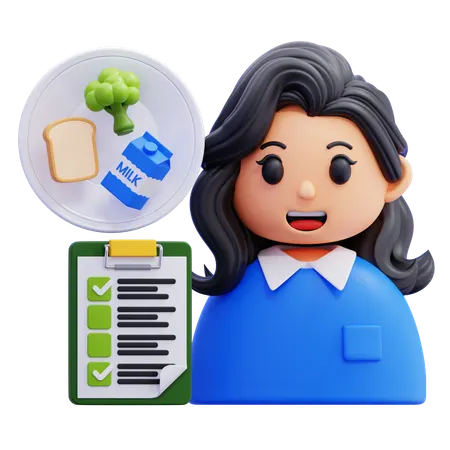 栄養士  3D Icon