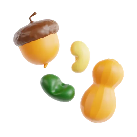 Nuts  3D Icon