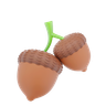 nuts emoji 3d