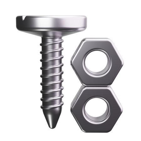 Nuts And Bolts  3D Icon