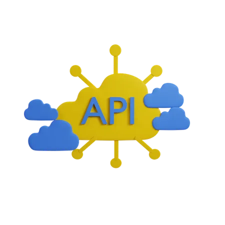 API de nuvem  3D Icon