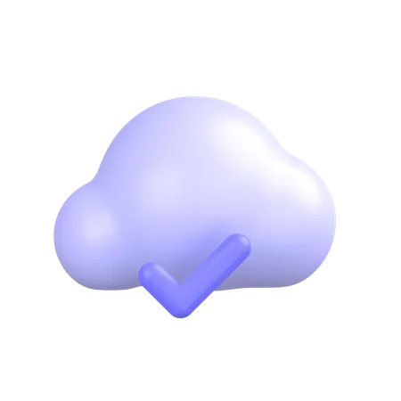 Nuvem aprovada  3D Icon