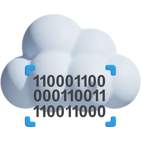 Binário de nuvem  3D Icon