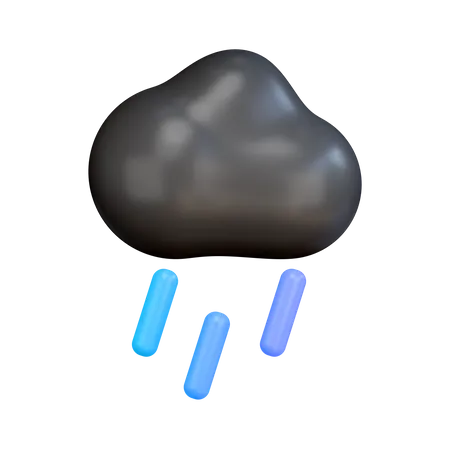 Chuva de nuvens  3D Illustration