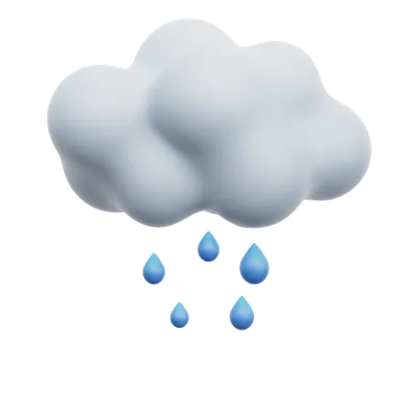 Nuvem chuvosa  3D Icon
