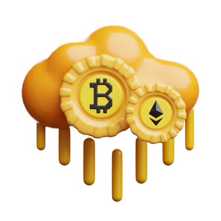 Nuvem criptografada  3D Icon
