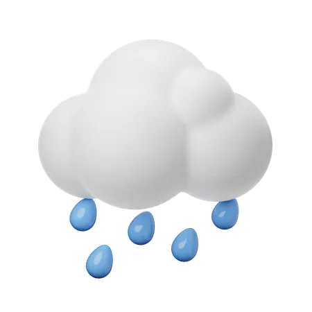 Nuvem de chuva  3D Icon