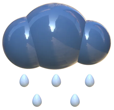 Nuvem chovendo  3D Icon