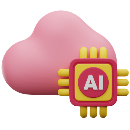 Nuvem de dados de IA  3D Icon