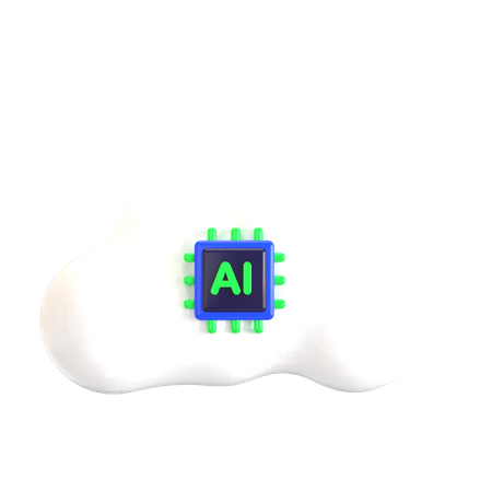 Nuvem de IA  3D Icon