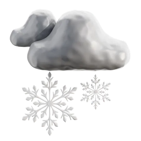 Nuvem de inverno  3D Icon