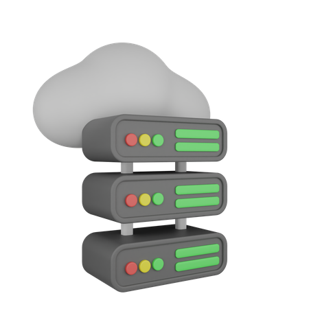 Nuvem e servidor  3D Icon