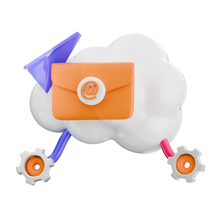 E-mail na nuvem  3D Icon