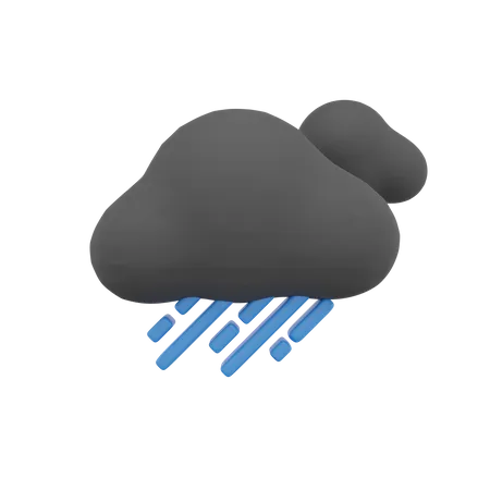 Nuvem escura chuva tempestade clima  3D Icon