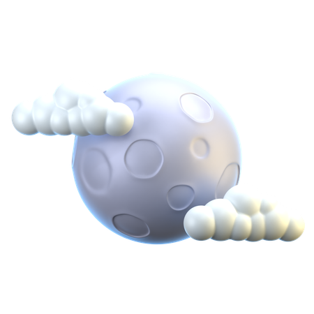 Lua Nuvem  3D Icon