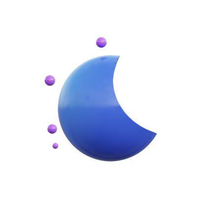 Lua Nuvem  3D Icon