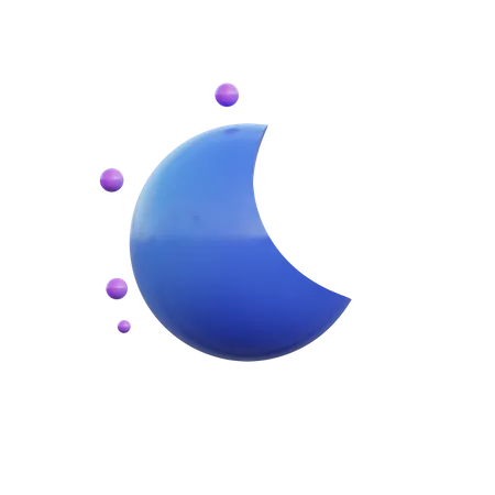 Lua Nuvem  3D Icon