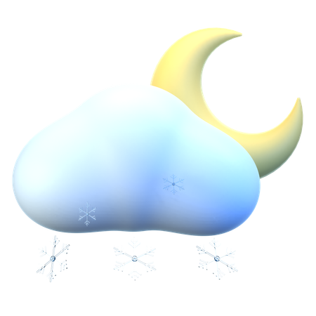 Nuvem lua neve  3D Icon