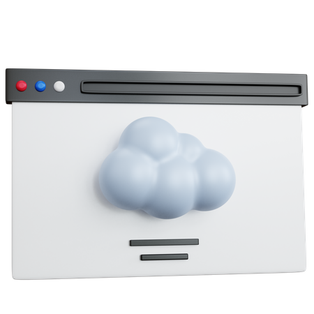 Nuvem on-line  3D Icon