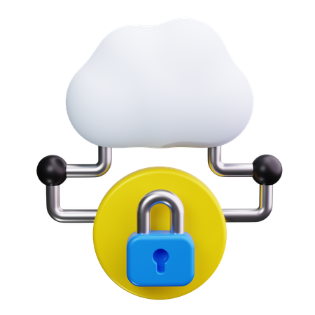Nuvem segura  3D Icon