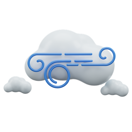 Nuvem ventosa  3D Icon