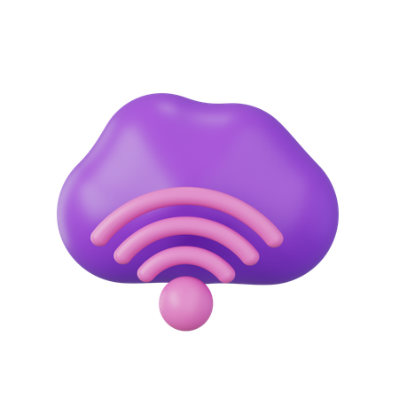 Wi-fi na nuvem  3D Icon