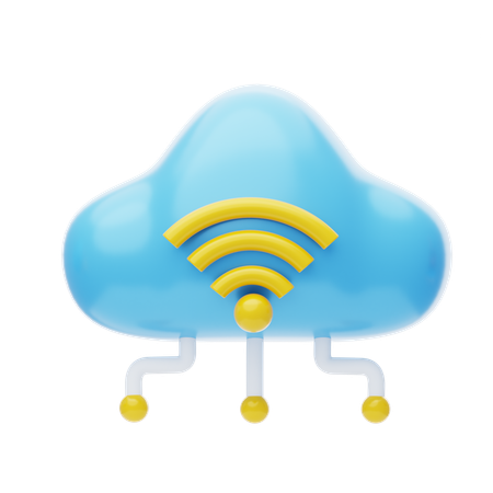 Wi-fi na nuvem  3D Icon