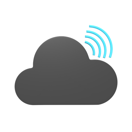 Wi-fi na nuvem  3D Icon