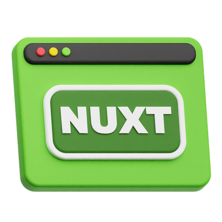 Nuxt Website  3D Icon