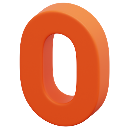 O  3D Icon