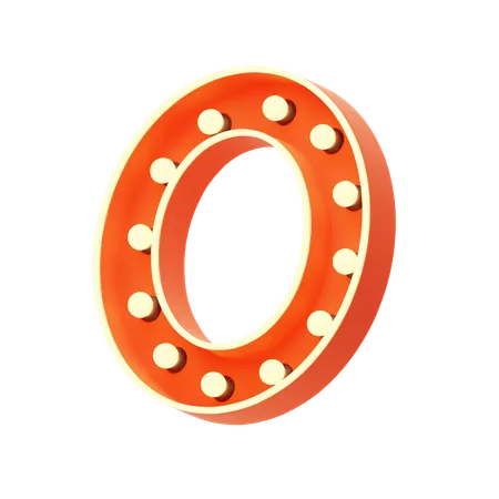 O  3D Icon