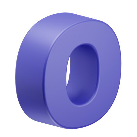 O Alphabet  3D Icon