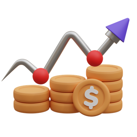 O crescimento do negócio  3D Icon