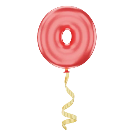 O Latter Balloon  3D Icon