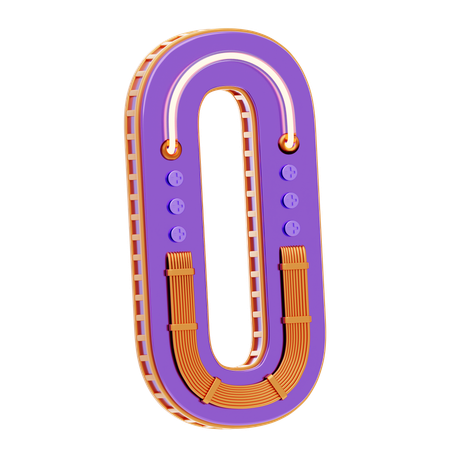 O 文字  3D Icon