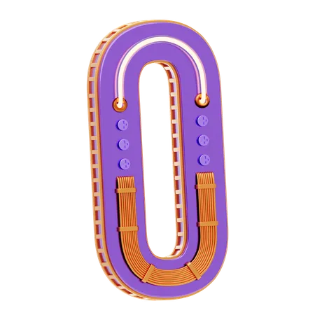 O 文字  3D Icon