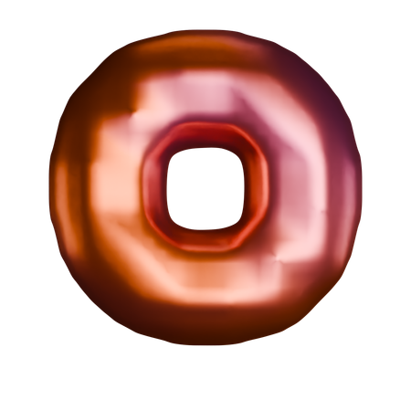 O 文字  3D Icon