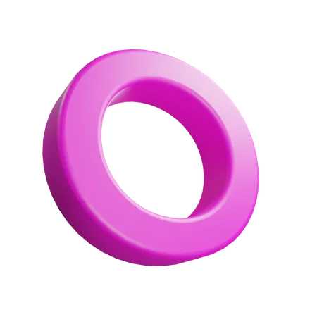 O Letter  3D Icon