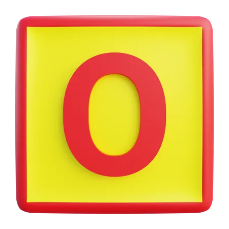 O Letter  3D Icon