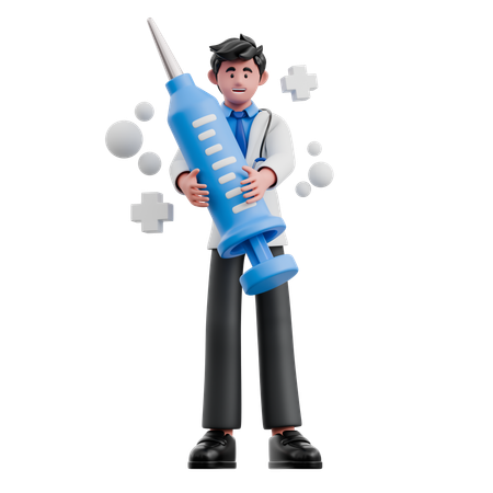 O médico deu uma injeção  3D Icon