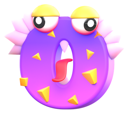 O Monster Alphabet  3D Icon