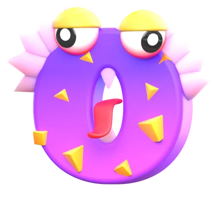 O Monster Alphabet  3D Icon