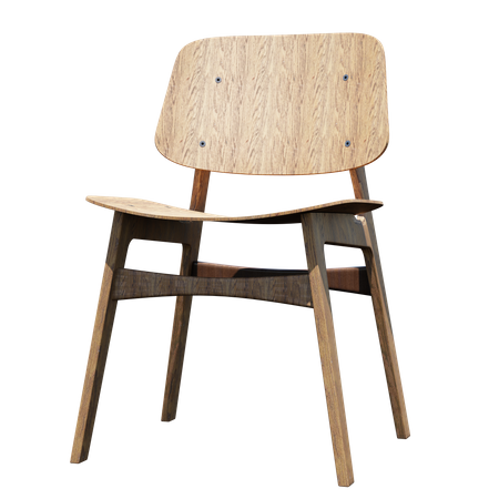 Oak Chair  3D Illustration